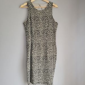 90's Vintage Robbie Bee 100% Silk Leopard Print Dress Size 8